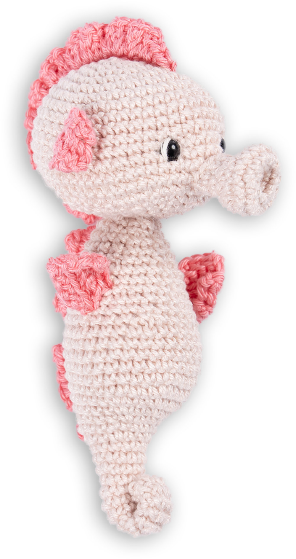 Seepferdchen Perli - MyGurumi  | Wollpaket mit Basic Cotton 0123 - puder | Häkeln | @magicloopscrochet Cansu Deniz-Öztürk