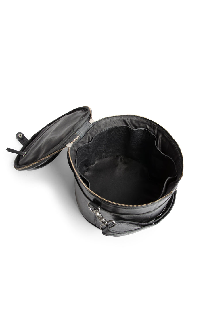 enturn - projekttasche , handgefertigt aus Echtleder von muud black
