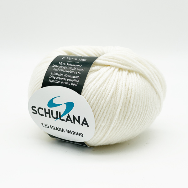 Filana-Merino 120 von Schulana 0000 - weiß