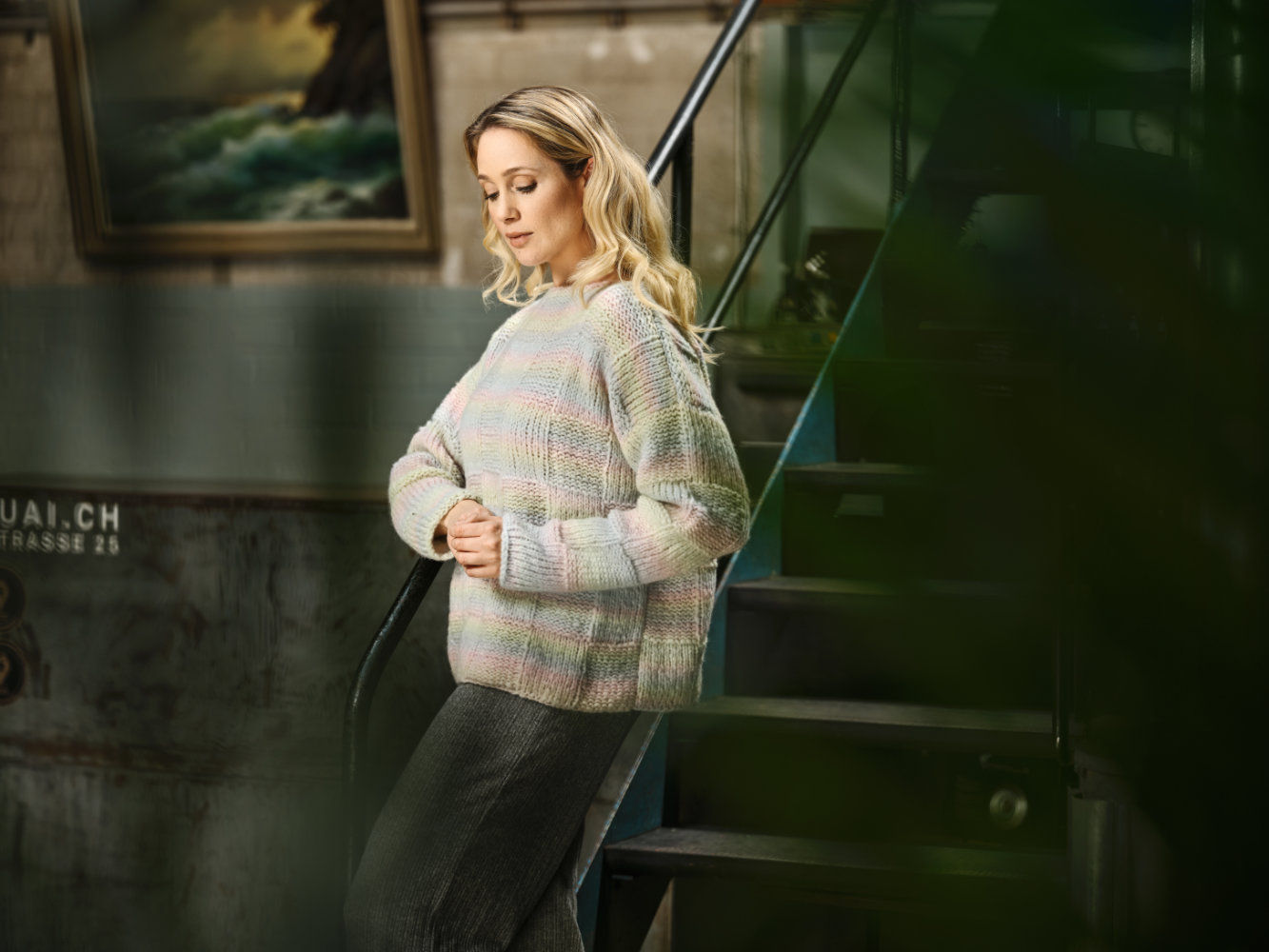 Sweater Schachbrettmuster  | Wollpaket mit Smooth  | Stricken | Pro Lana