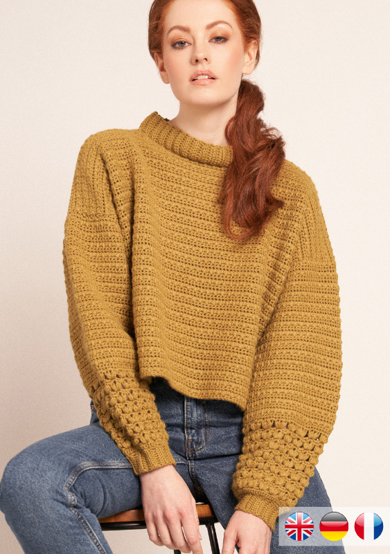 Pullover Marjorie | Einzelanleitung | Häkeln | Emma Wright