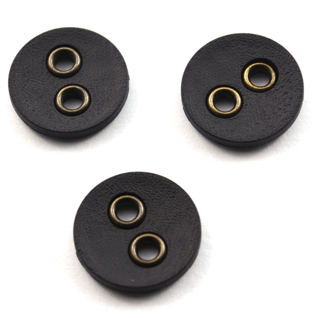 Modeknopf mit Metalllöchern 23 mm schwarz von Dill