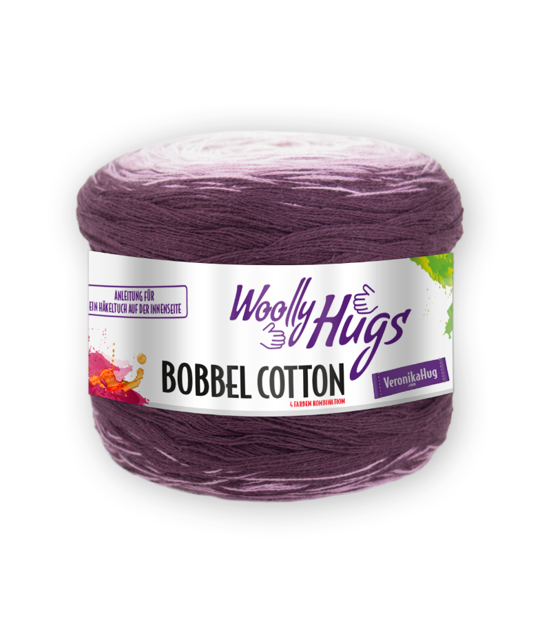 BOBBEL cotton 800m von Woolly Hugs 0022 - rosa / beere