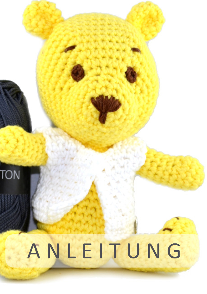 Sonnen-Bärchen | Einzelanleitung | Wolle Basic Cotton 0001 - weiß | Häkeln | Annemarie