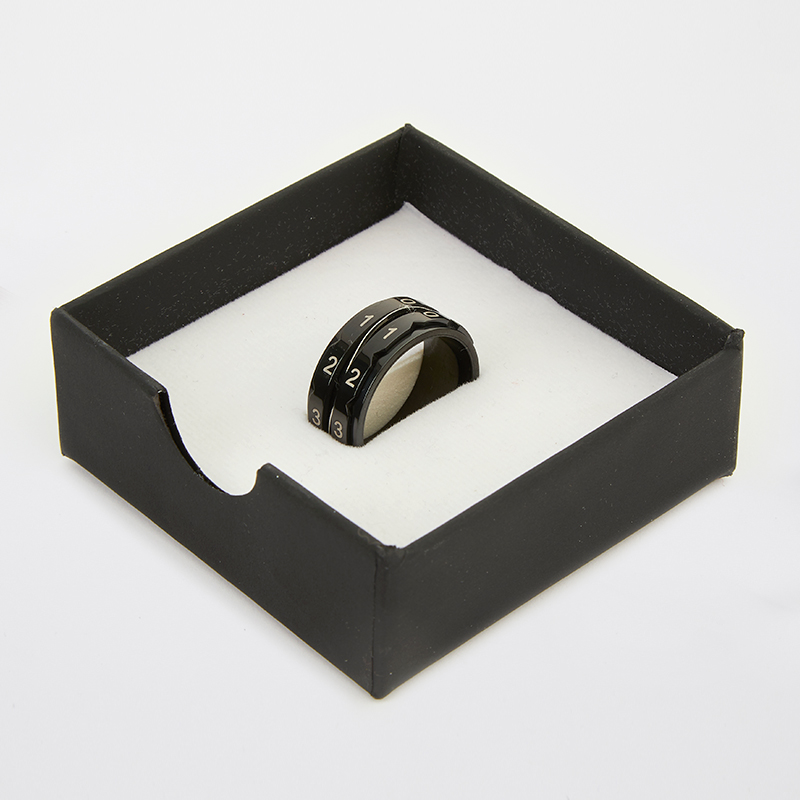 Reihenzähler Ring Black Größe 8 ( Innendurchmesser 18,2 mm)