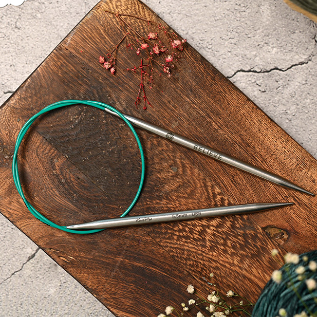 Rundstricknadel Edelstahl Mindful Collection Englisch von knitpro 120 cm 9,00 mm