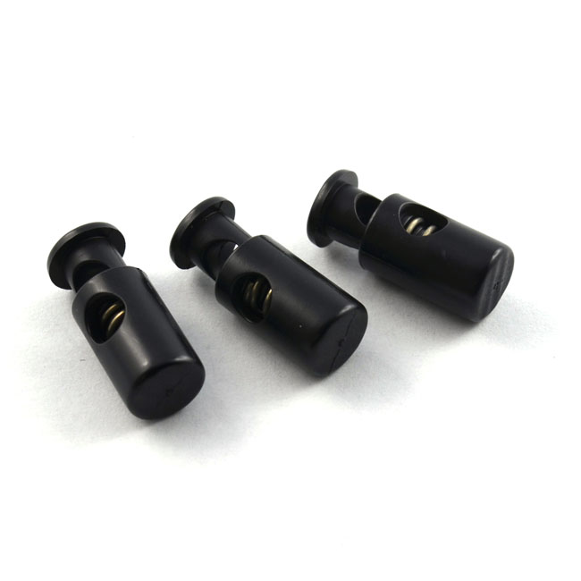 Kordelstopper rund mit Feder 23 mm schwarz von Dill