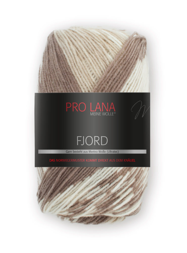 Fjord von Pro Lana 0081 - beige/braun/weiß