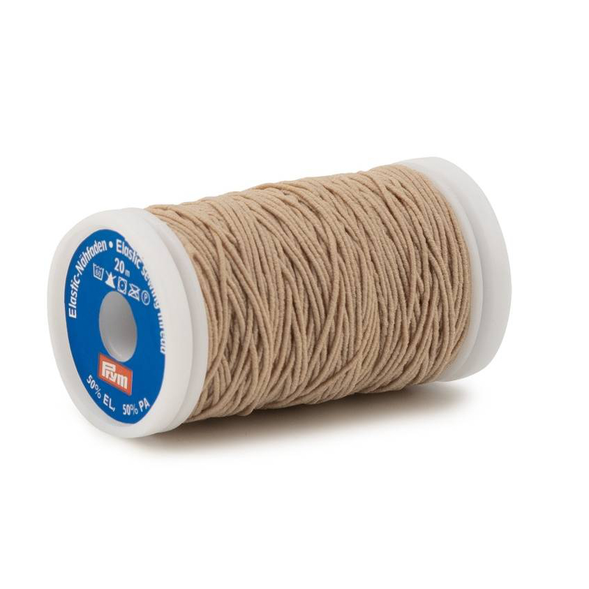 Elastic-Nähfaden 0,5 mm zum Einstricken von Prym 0022 - sand