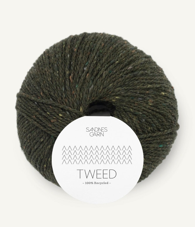 Tweed recycled von Sandnes Garn 9585 - olivengronn