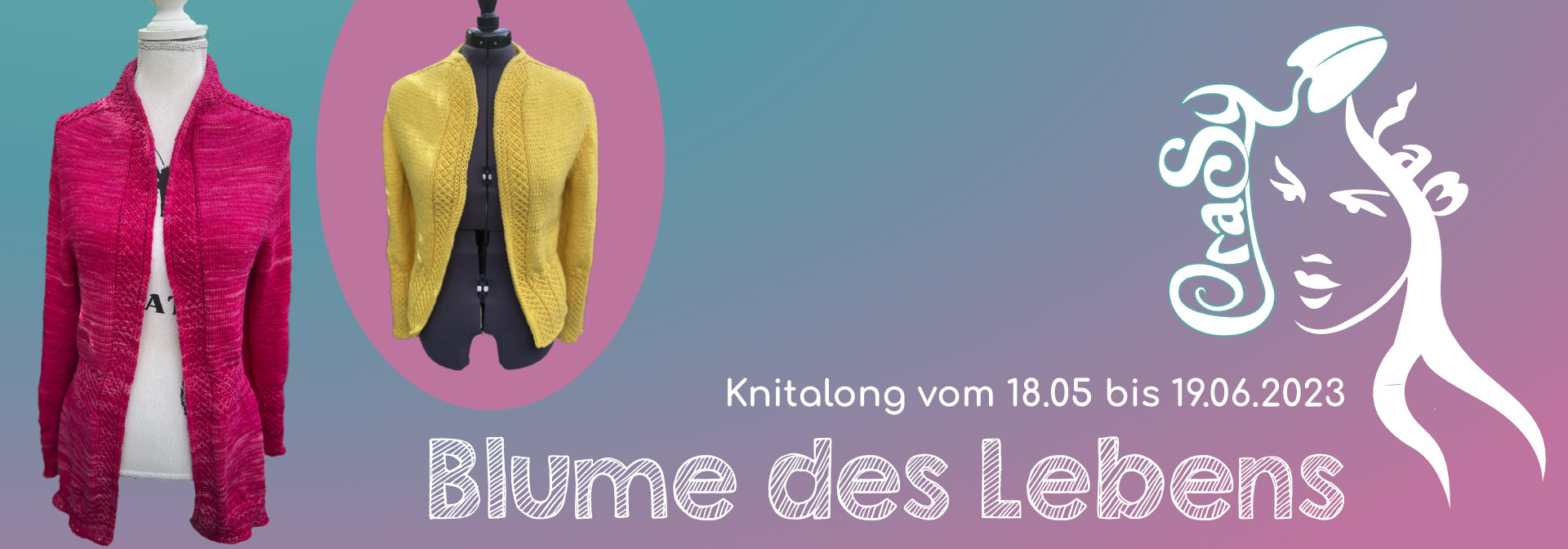 Strickjacke Blume des Lebens - neuer CraSy knitalong