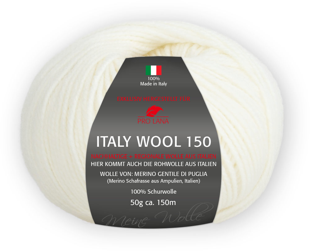 Italy Wool 150 von Pro Lana 0101 - weiß