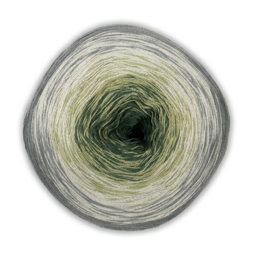 BOBBEL cotton 800m von Woolly Hugs 0066 - grau / grün