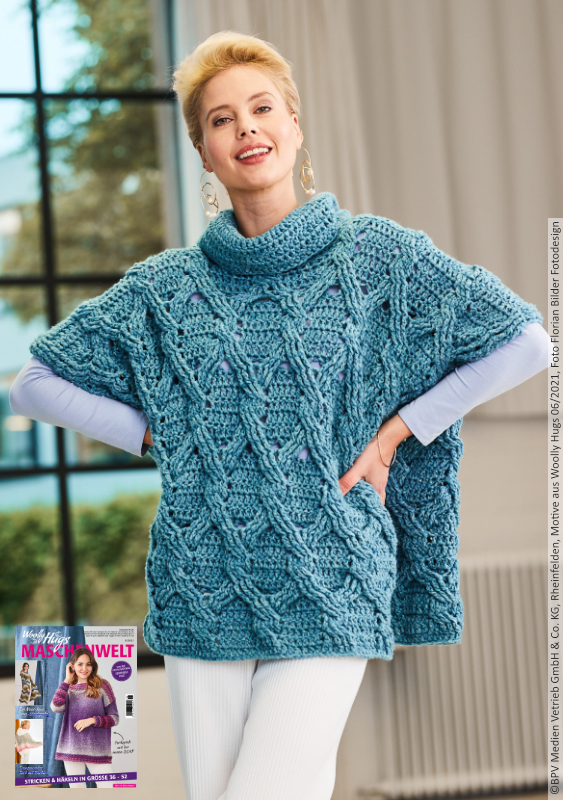 Poncho Crochet-Wonder | Wollpaket mit SHEEP | Häkeln