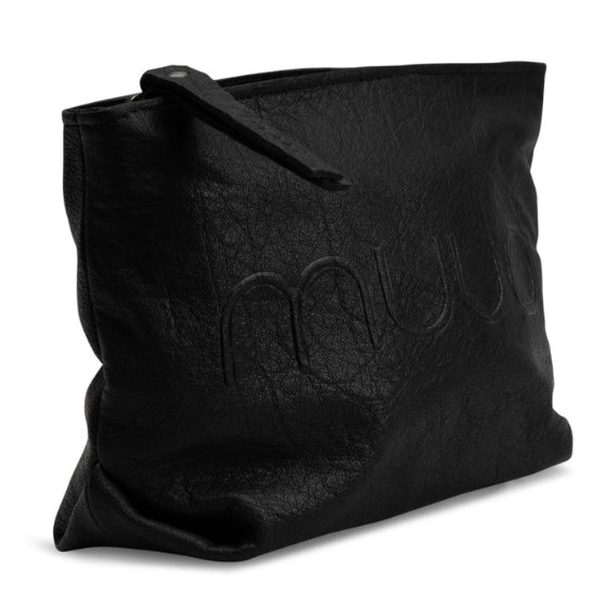 laura - makeup kulturtasche , handgefertigt aus Echtleder von muud black