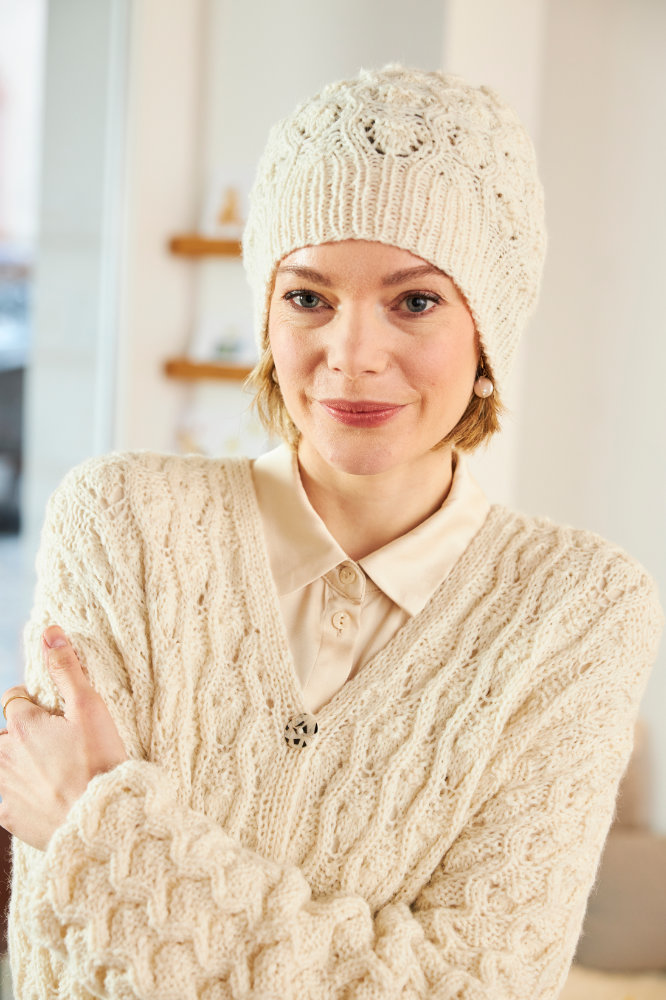 Jacke mit Ajourmuster | Anleitungsheft | Wolle Alpaka deluxe | Stricken | Pro Lana, Christophorus Verlag Mütze mit Ajourmuster | Anleitungsheft | Wolle Alpaka deluxe | Stricken | Pro Lana, Christophorus Verlag