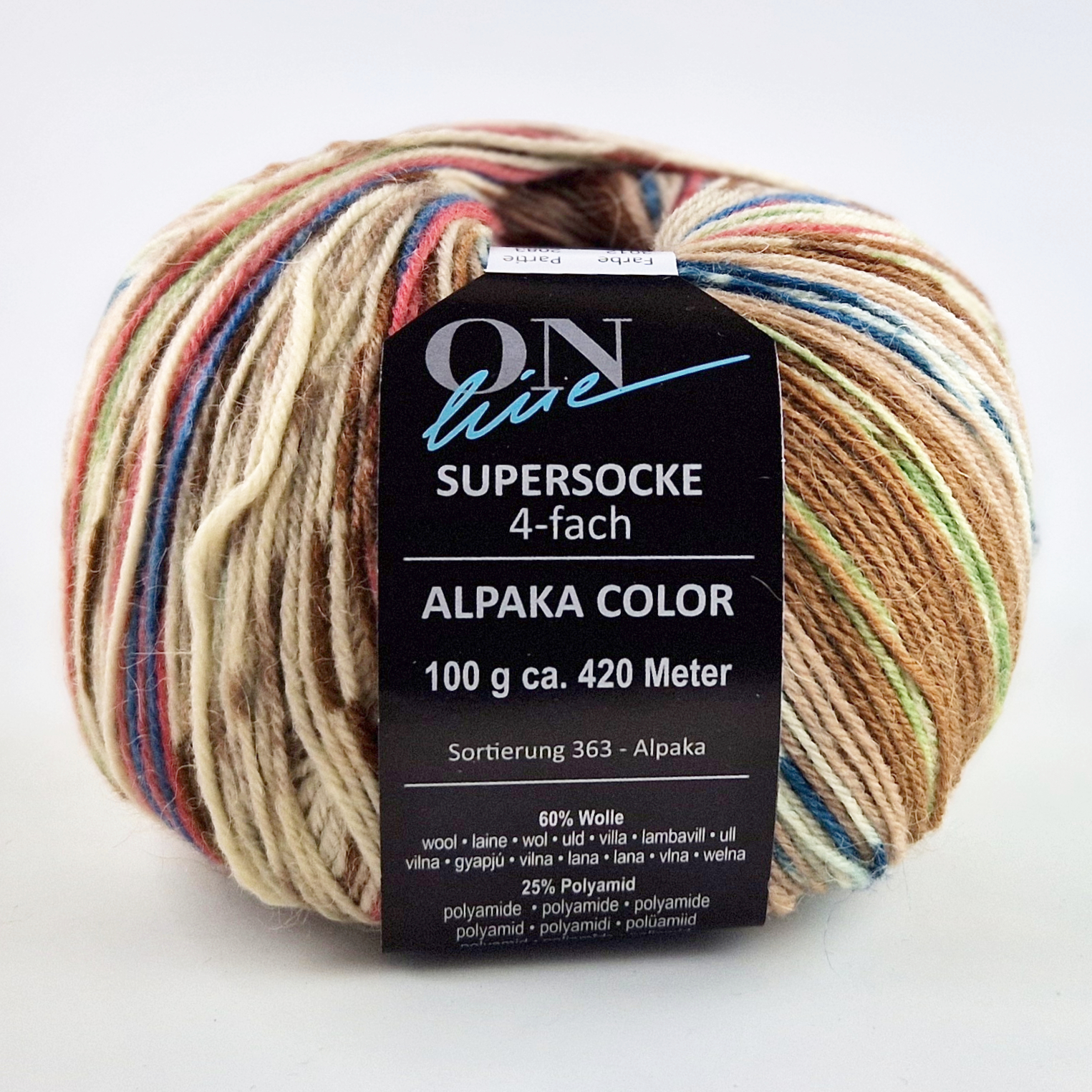 Supersocke Alpaka Color 4-fach von ONline 3012 Supersocke Alpaka Color 4-fach von ONline
