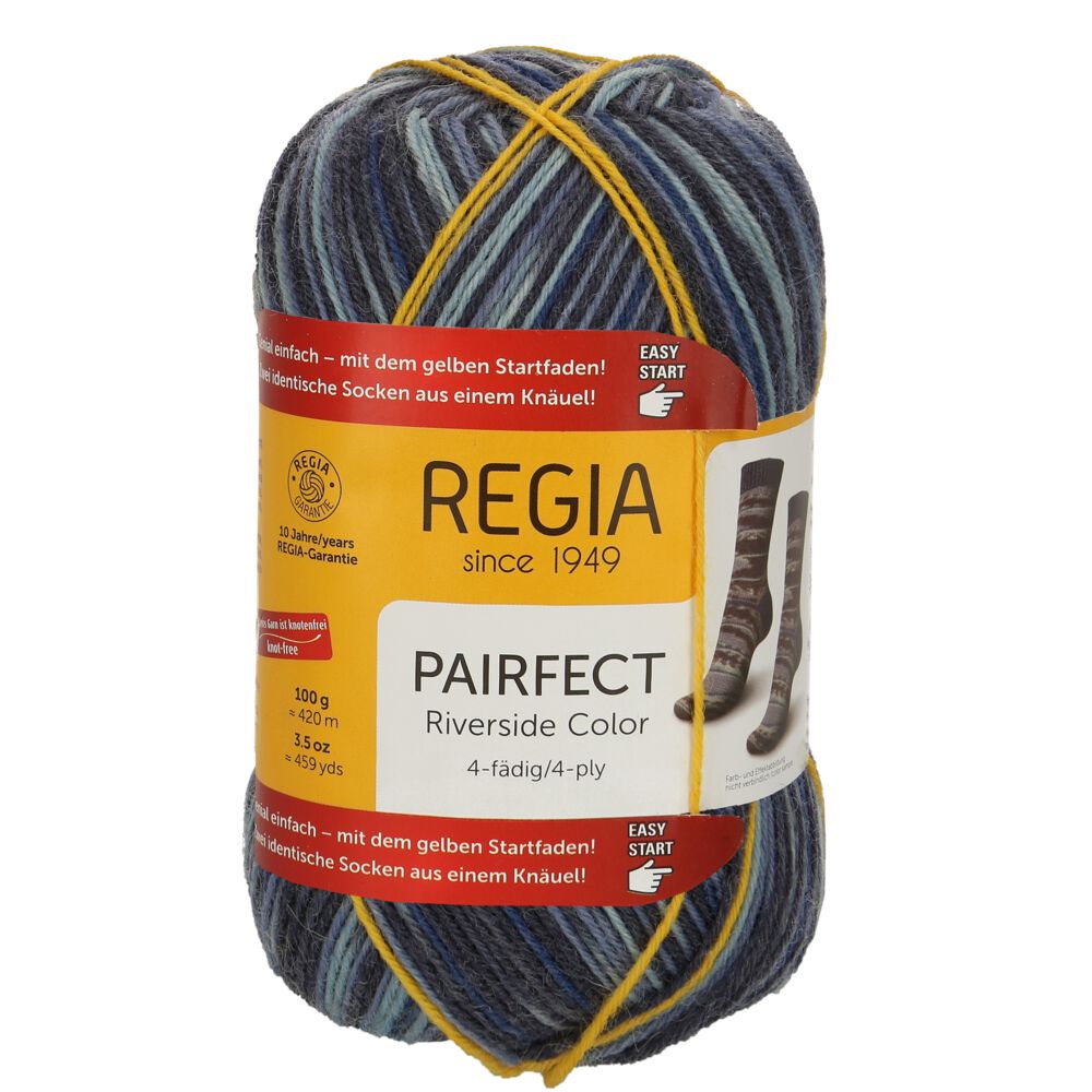 Sockenwolle 4-fach Pairfect von Regia 07154 pier color