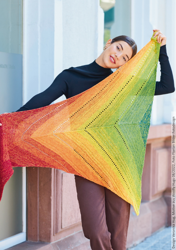 Tuch Neonpfeil | Anleitungsheft | Wolle Bobbel Cotton XXL  | Stricken | Veronika Hug, Woolly Hugs, Christophorus Verlag