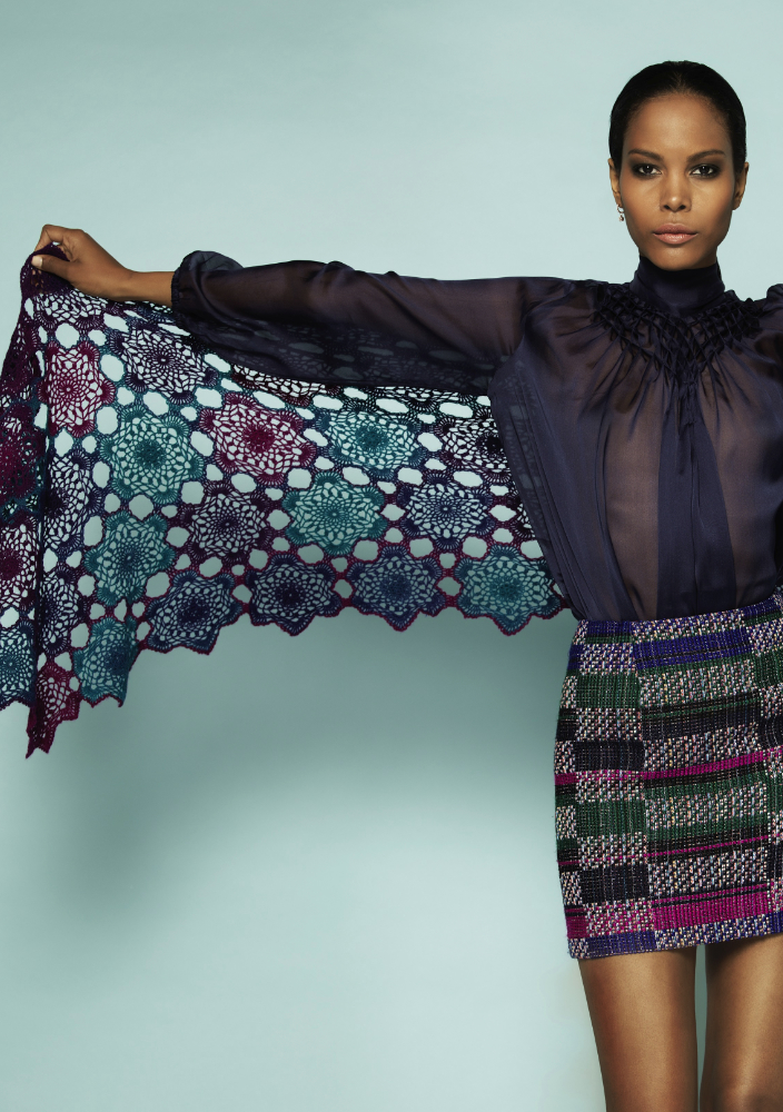 Schal Mandalo | Anleitungsheft | Wolle Lace Ball  | Häkeln | 