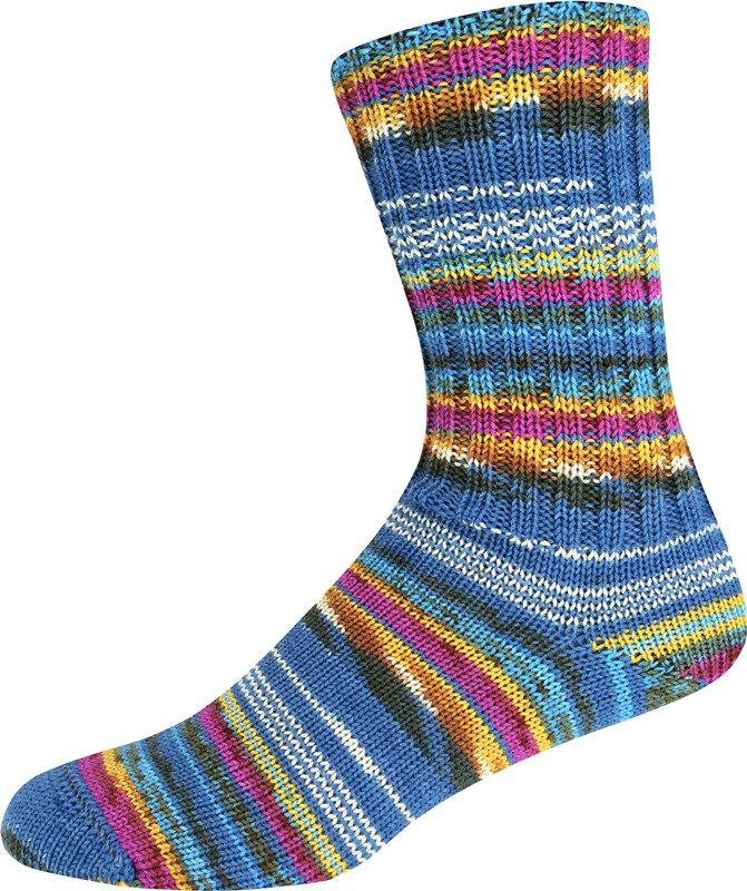 Supersocke Merino Extrafein Sort. 366 Color 4-fach von ONline 3034