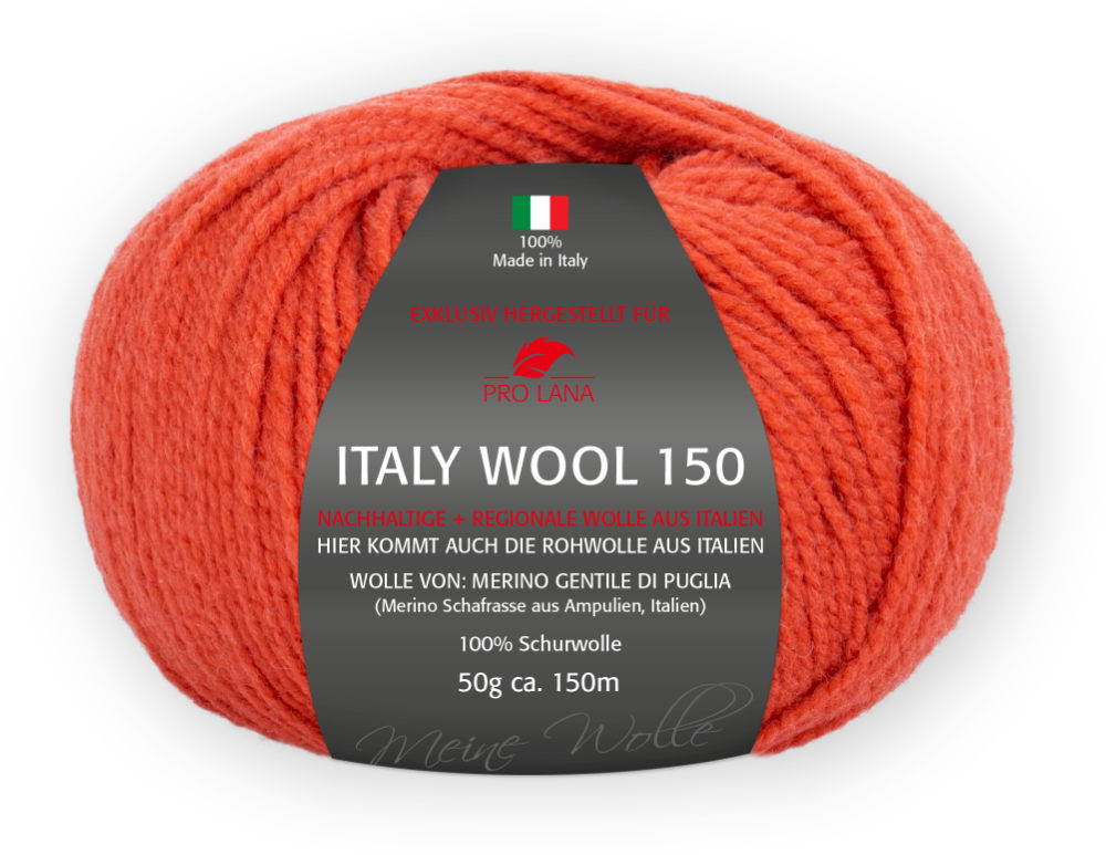 Italy Wool 150 von Pro Lana 0127 - orange