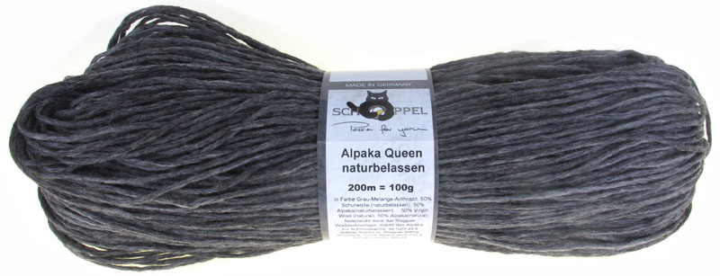 Alpaka Queen naturbelassen von Schoppel 9755 - Grau-Melange-Anthrazit