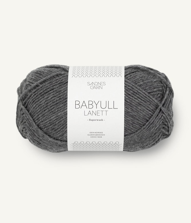 Babyull Lanett von Sandnes Garn 1053 - dark grey mottled