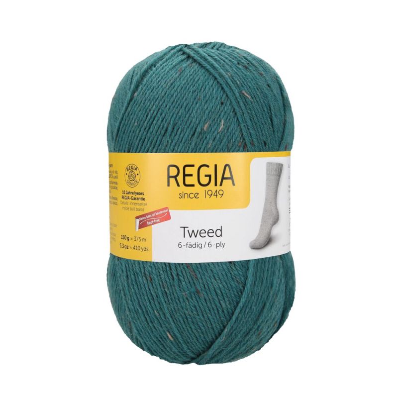 Sockenwolle Tweed 6-fach 150 g von Regia 0070 zeder