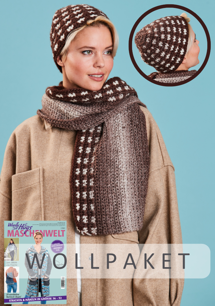 Mütze & Schal Tansen  | Wollpaket mit Cloud  | Häkeln | Veronika Hug, Woolly Hugs, Christophorus Verlag