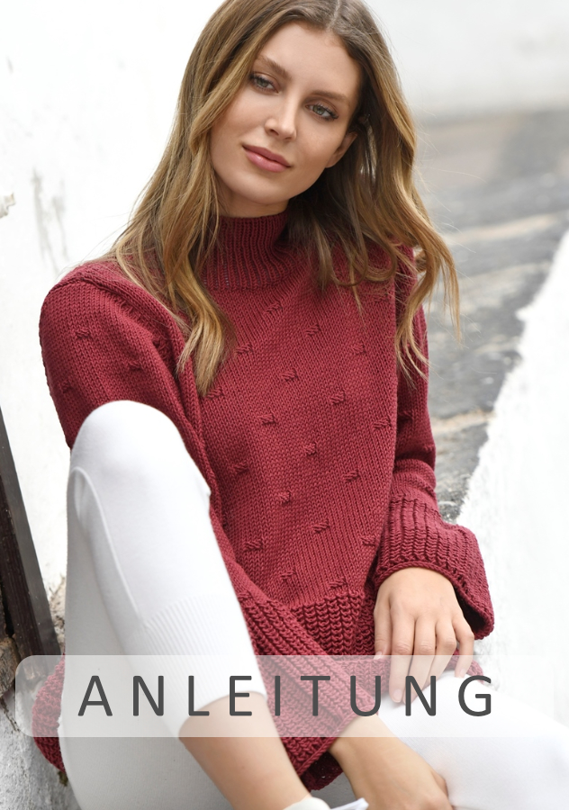 Pullover mit Patenbündchen | Einzelanleitung | Wolle Timona Linie 110  | Stricken | ONline