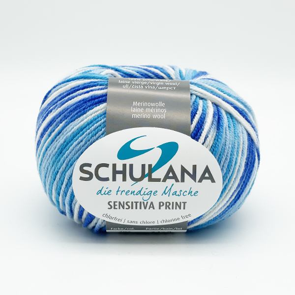 Sensitiva Print Color von Schulana 0202 - blau/hellblau/weiß