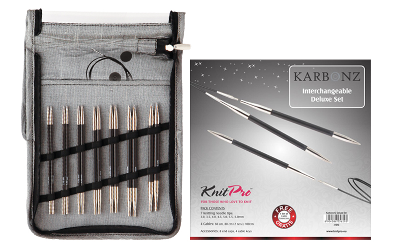 Nadelspitzen Set Karbonz Deluxe von knit pro