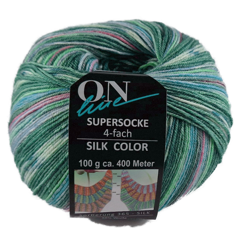 Supersocke Silk Sort. 365 Color 4-fach von ONline Sort 365 - 3027 Supersocke Silk Sort. 365 Color 4-fach von ONline Sort 365 - 3027