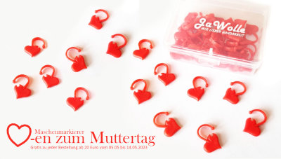 Maschenmarkierer Herzen zum Muttertag