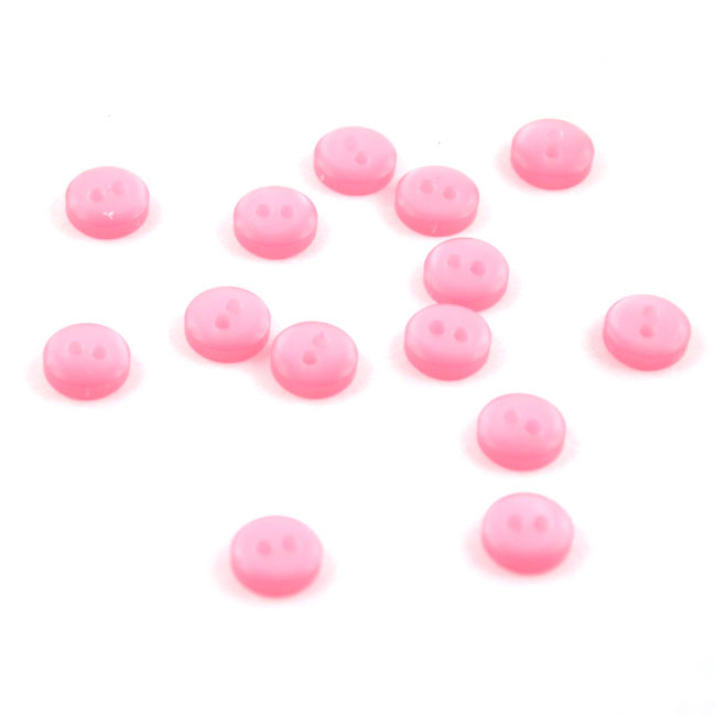 Puppenknopf schlicht 8 mm rosa von Dill