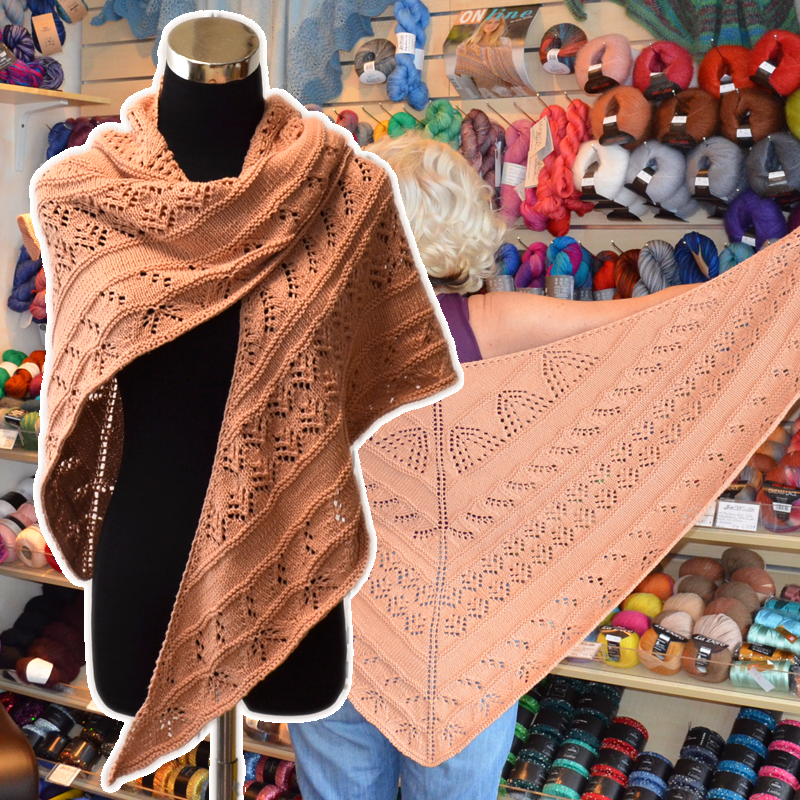 Dreiecktuch mit Ajourmuster | Einzelanleitung | Wolle Cotton Cashmere Linie 411  | Stricken | Annemarie