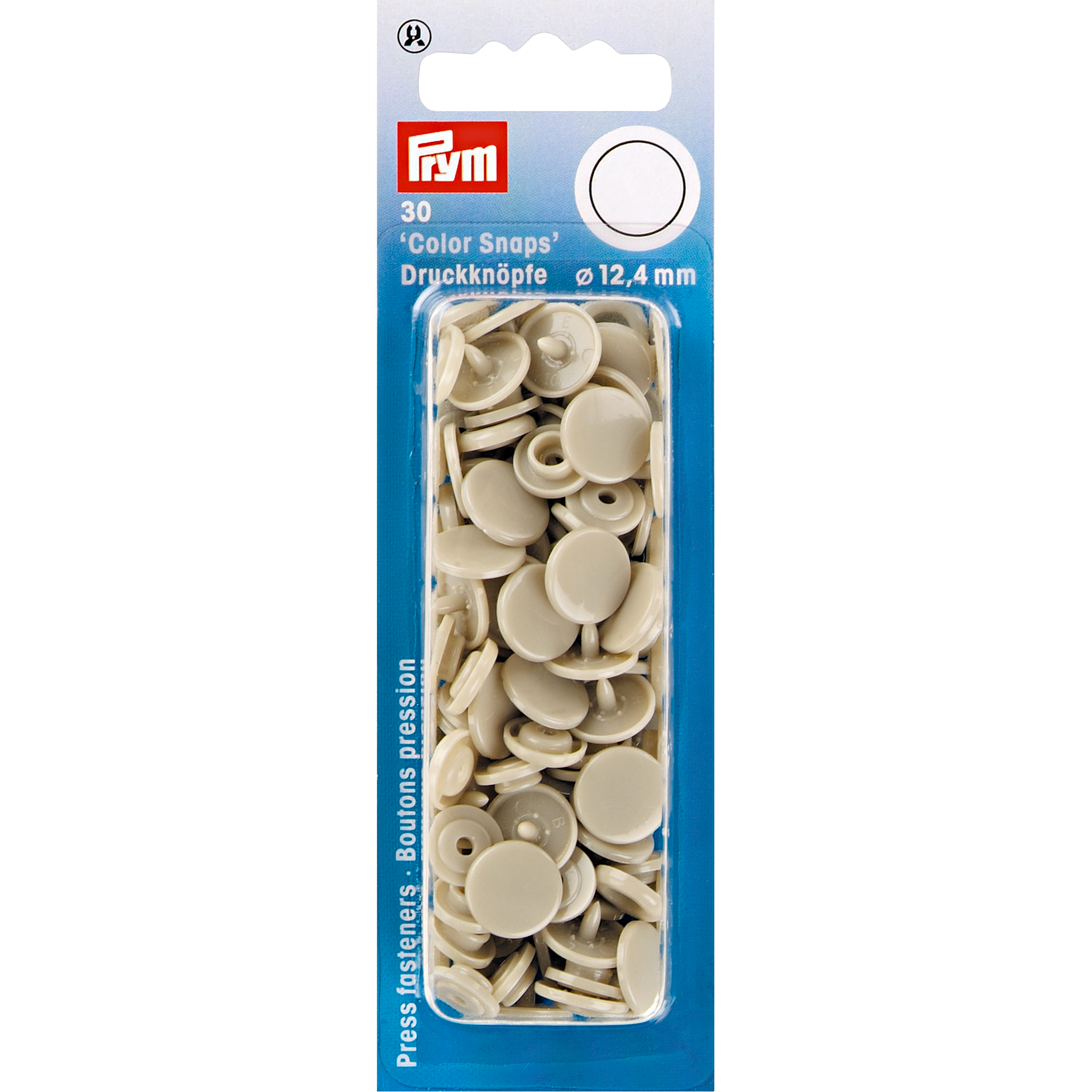 Nähfrei-Druckknöpfe Color Snaps rund 12,4 mm 30 St von Prym beige