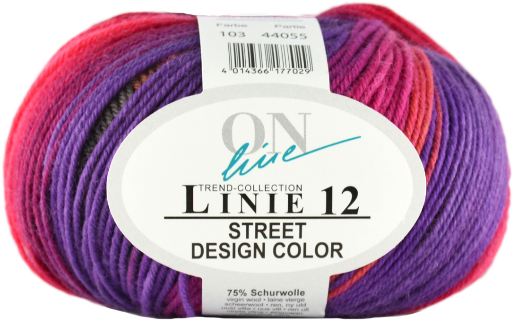 Street Design-Color Linie 12 von ONline 0103 - brau/rot/lila