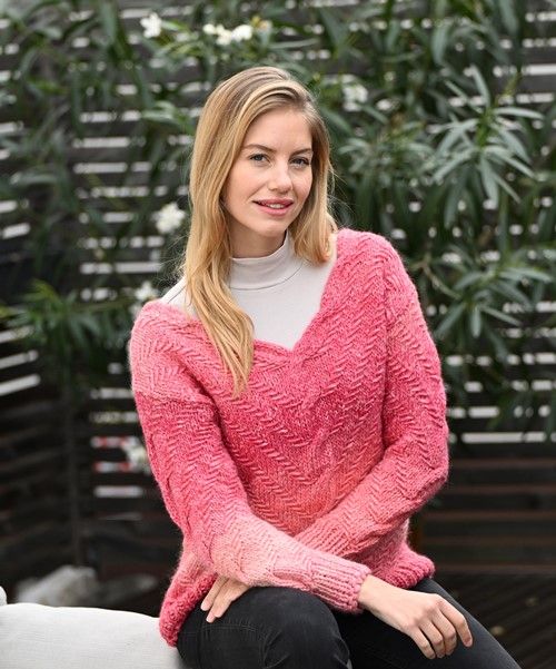 V - Pulli | Wollpaket mit Fano Linie 359 | Stricken