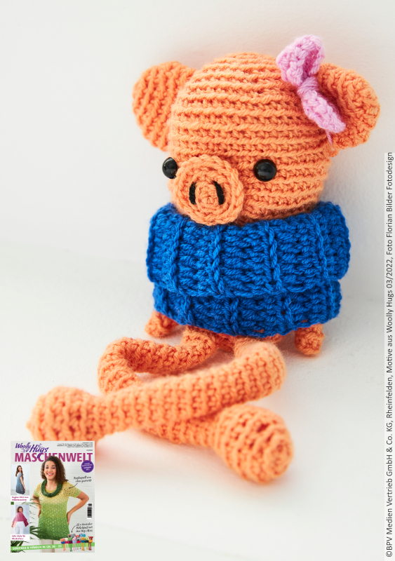 Hug-Mee Pig  | Wollpaket mit Charity  | Häkeln | Veronika Hug, Woolly Hugs, Christophorus Verlag Hug-Mee Pig  | Wollpaket mit Charity  | Häkeln | Veronika Hug, Woolly Hugs, Christophorus Verlag