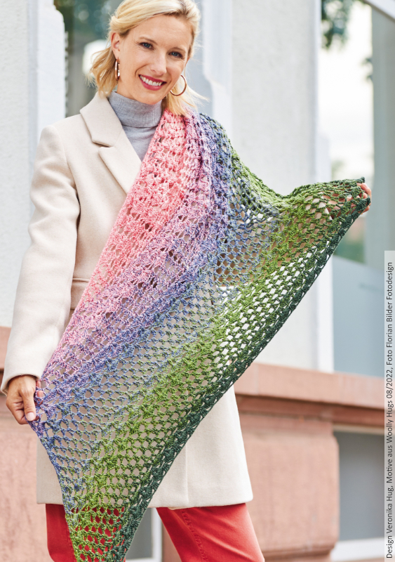 Tuch Freizeit ab Halsmitte | Anleitungsheft | Wolle BOBBEL cotton 800m  | Häkeln | Veronika Hug, Woolly Hugs, Christophorus Verlag