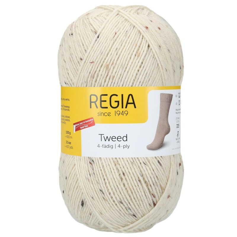 Sockenwolle Tweed 4-fach 100 g von Regia