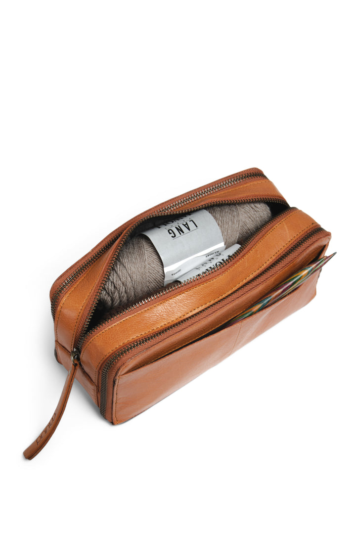 Harmony - kleine Projekttasche für Häkelzubehör, handgefertigt aus Echtleder von muud whisky