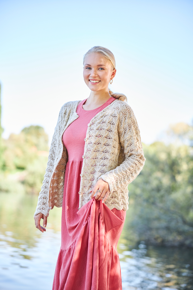 Jacke mit Zackenmuster | Anleitungsheft + Wolle Viva Summer | Stricken