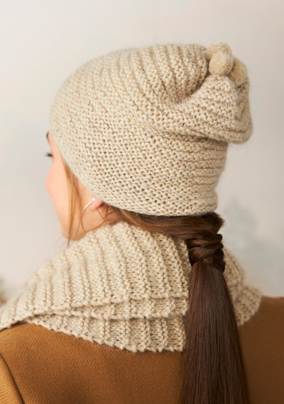 Schal mit Pompons | Anleitungsheft | Wolle Merino Super Kid  | Stricken | Pro Lana