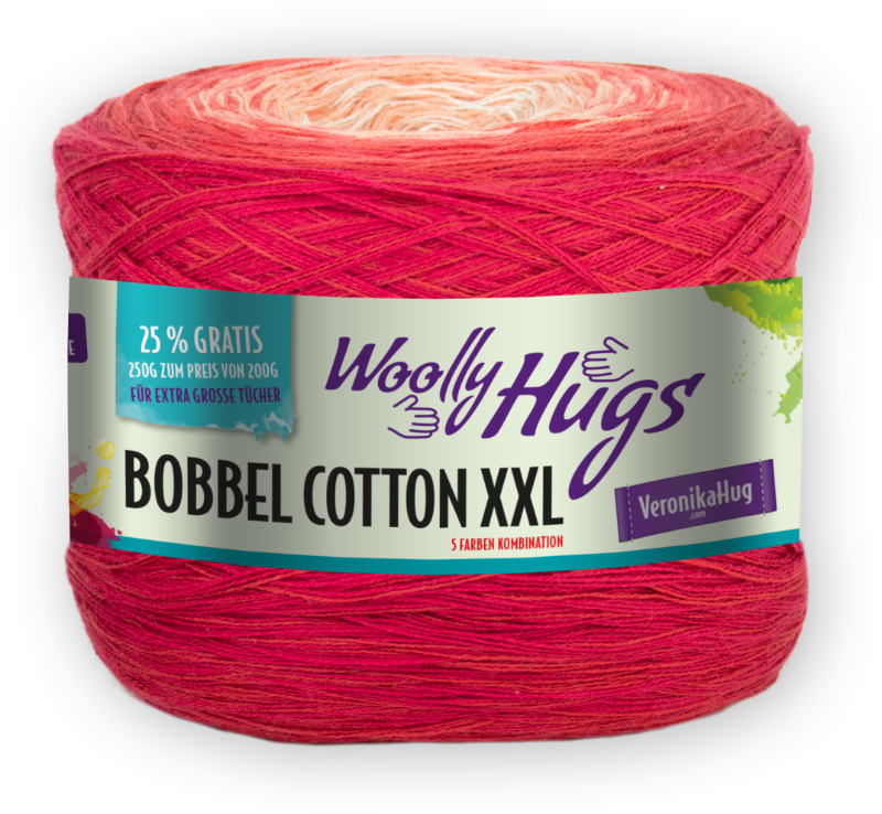 Bobbel Cotton XXL von Woolly Hugs 0601 - lachs / rot