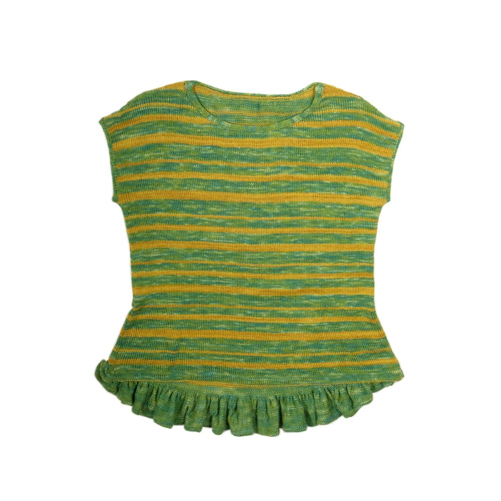 Top "Back Ruffle" | Anleitungsheft | Wolle 6 Karat  | Stricken | Unjung Yun