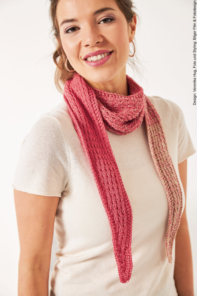 kleines Tuch Zöpfchen | Anleitungsheft | Wolle BOBBEL cotton 800m  | Stricken | Veronika Hug, Woolly Hugs, Christophorus Verlag