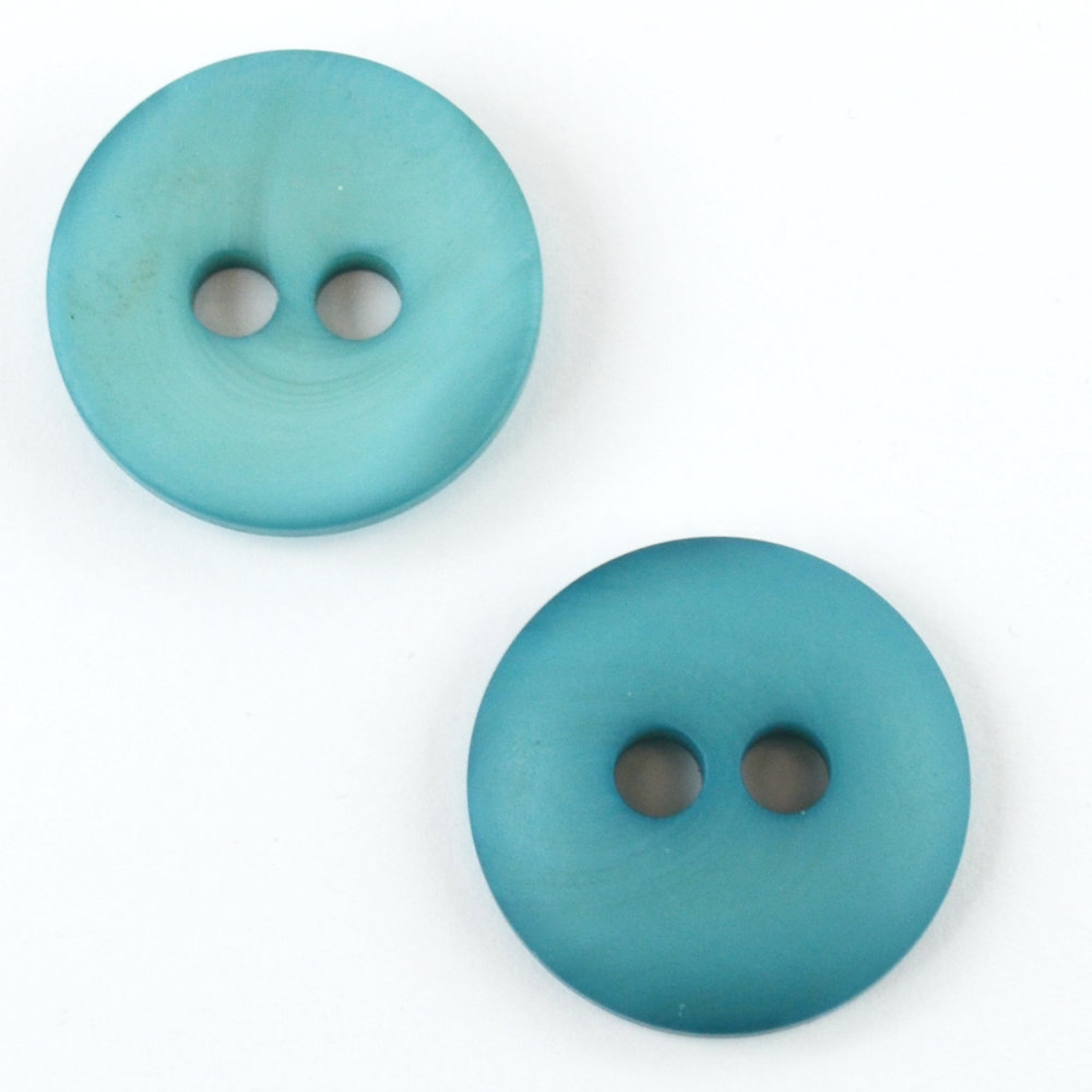 Polyesterknopf 34 mm wintertürkis Polyesterknopf 34 mm wintertürkis